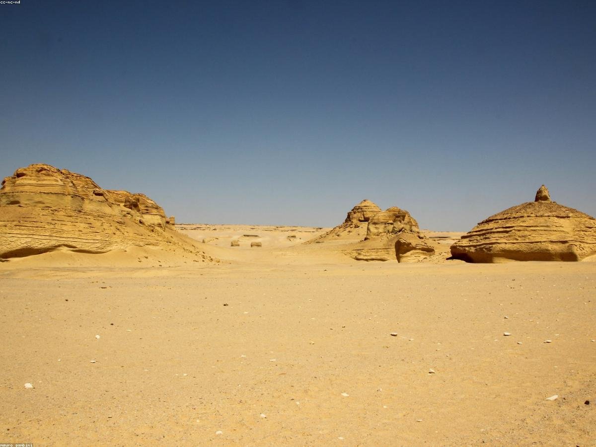 Golden desert formations of the Fayoum and Wadi El Hitan